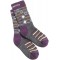 Violet/Amaranth Romb Stripe Fotis Kids Woolterry Socks, Didriksons